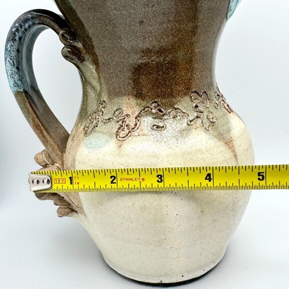 Stoneware Michigan Artisan Made Pitcher 1992 Vintage Sam Machulis Signed - Picture 4 of 11